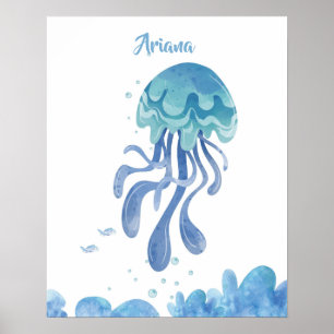 Póster Personalizable de serenidad de las medusas