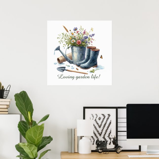 Póster Personalizable de vida de Cute Garden (Oficina en casa)