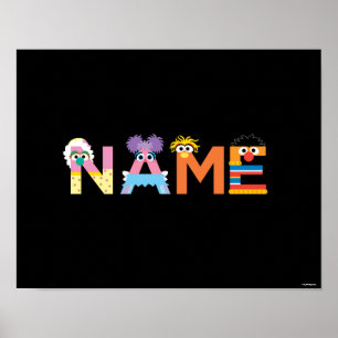 Póster personalizable del alfabeto de la calle Ses