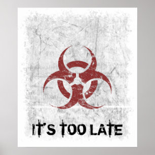Póster Personalizable del Grunge del Biohazard