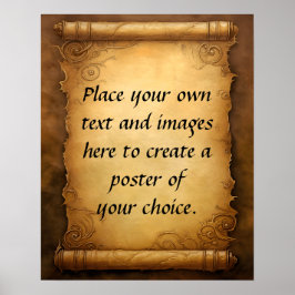Póster Personalizable Fantasy Scroll