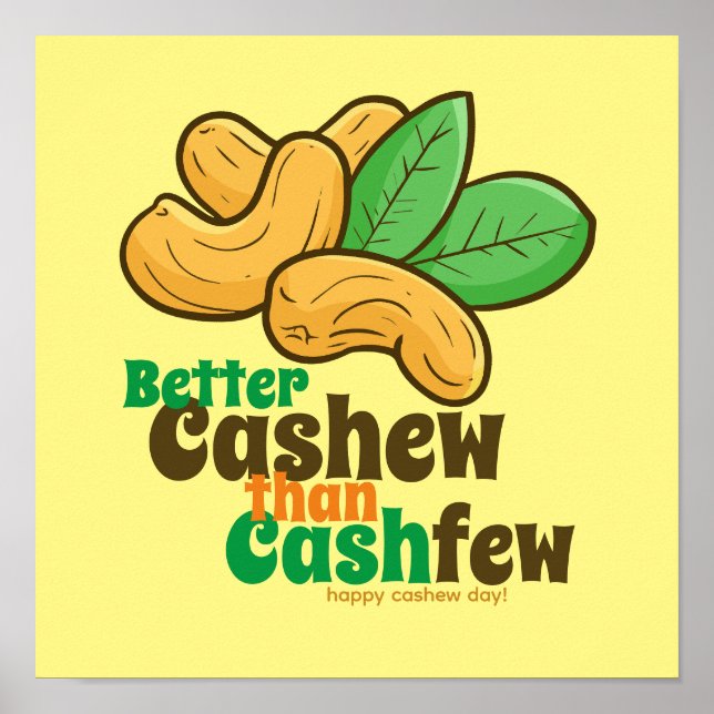 Póster Personalizable Feliz Día del Cashew (Frente)