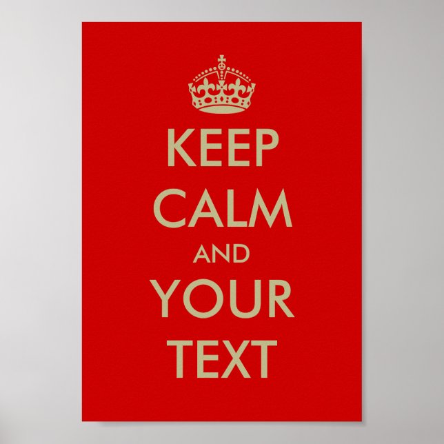 Póster Personalizable guarda el texto tranquilo del (Frente)