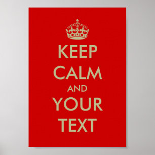Póster Personalizable guarda el texto tranquilo del