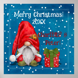 Póster Personalizable lindo padre Navidad