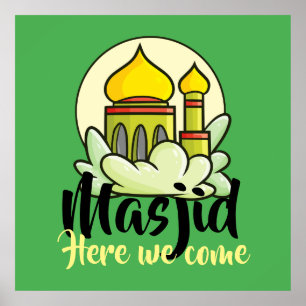 Póster Personalizable Masjid aquí vamos