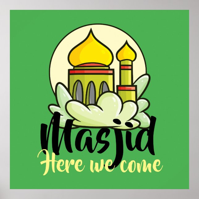 Póster Personalizable Masjid aquí vamos (Frente)