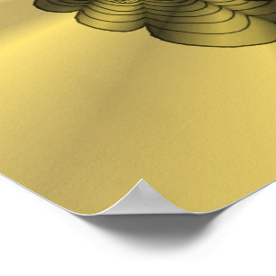 Póster Personalizable metálico Treble Clef Gold