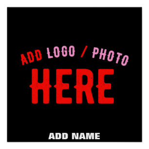 PÓSTER PERSONALIZABLE MODERNO ESTILO NEGRO VERIFICADO MAR
