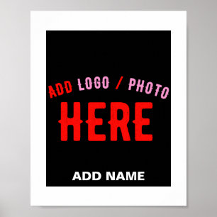 PÓSTER PERSONALIZABLE MODERNO ESTILO NEGRO VERIFICADO MAR