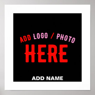 PÓSTER PERSONALIZABLE MODERNO ESTILO NEGRO VERIFICADO MAR