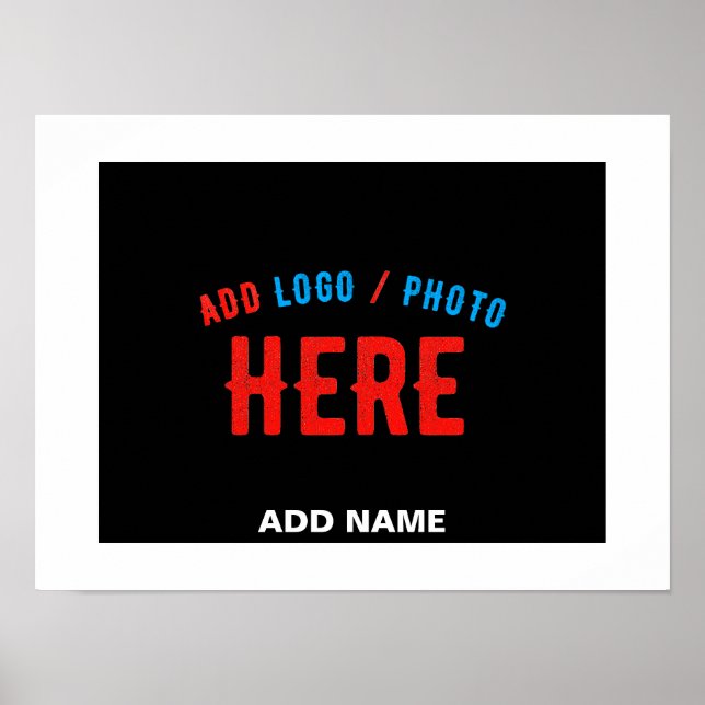 PÓSTER PERSONALIZABLE MODERNO ESTILO NEGRO VERIFICADO MAR (Frente)