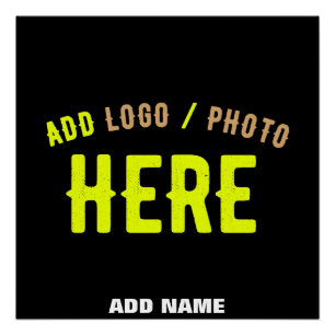 PÓSTER PERSONALIZABLE MODERNO ESTILO NEGRO VERIFICADO MAR