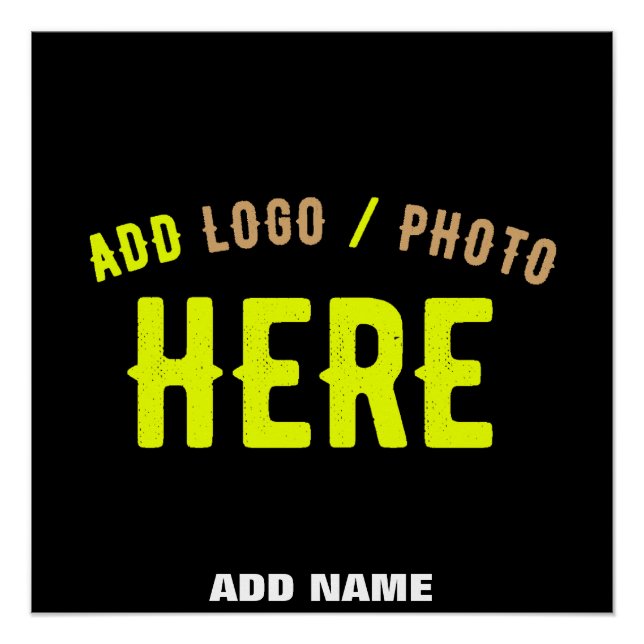 PÓSTER PERSONALIZABLE MODERNO ESTILO NEGRO VERIFICADO MAR (Anverso)