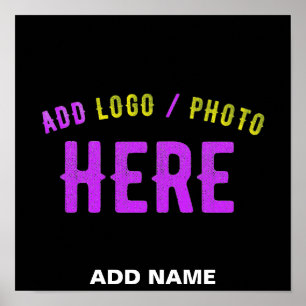 PÓSTER PERSONALIZABLE MODERNO ESTILO NEGRO VERIFICADO MAR