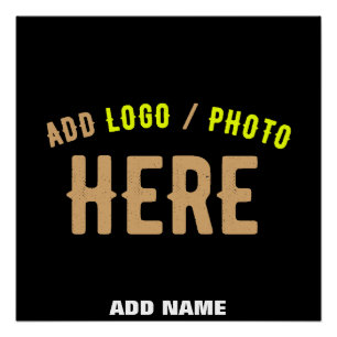 PÓSTER PERSONALIZABLE MODERNO ESTILO NEGRO VERIFICADO MAR