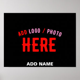 PÓSTER PERSONALIZABLE MODERNO ESTILO NEGRO VERIFICADO MAR
