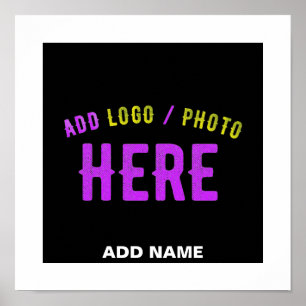 PÓSTER PERSONALIZABLE MODERNO ESTILO NEGRO VERIFICADO MAR