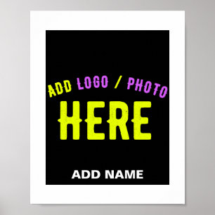 PÓSTER PERSONALIZABLE MODERNO ESTILO NEGRO VERIFICADO MAR