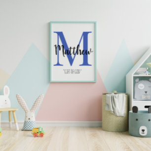 Póster Personalizable Nombre Del Bebé Sala De Significado