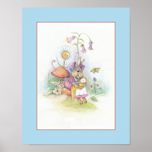 Póster Personalizable Nursery Art: madre y bebé (Frente)