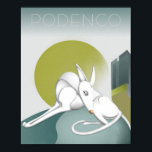 Póster Personalizable Podenco perro Art Deco Poster de di<br><div class="desc">Este diseño Art Deco Podenco presenta el encanto de una época pasada, combinado con la elegante belleza del enrejado ibicenco. La pared decorativa perfecta para cualquier amante de la vista, este poster se puede personalizar para cambiar la palabra "Podenco" en la parte superior. Puedes poner el nombre de tu perro...</div>