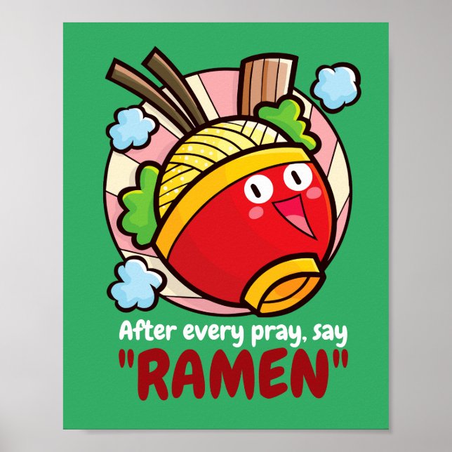 Póster Personalizable "Ramen" después de rezar (Frente)