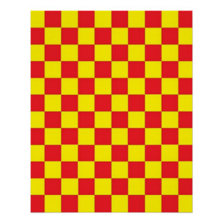 Póster Personalizable rojo y amarillo revisado
