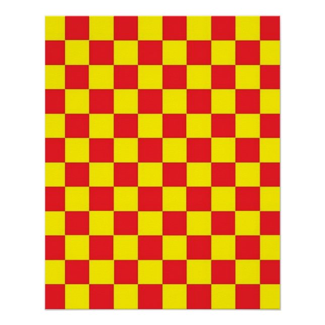 Póster Personalizable rojo y amarillo revisado (Anverso)