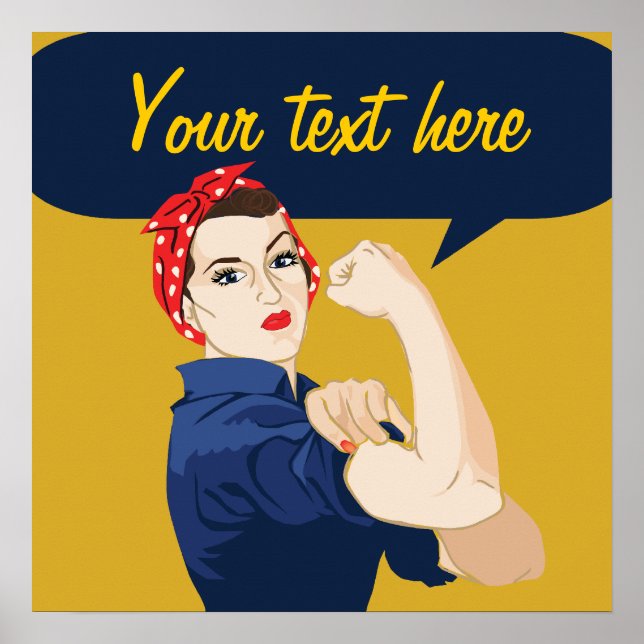 Póster Personalizable Rosie Riveter (Frente)
