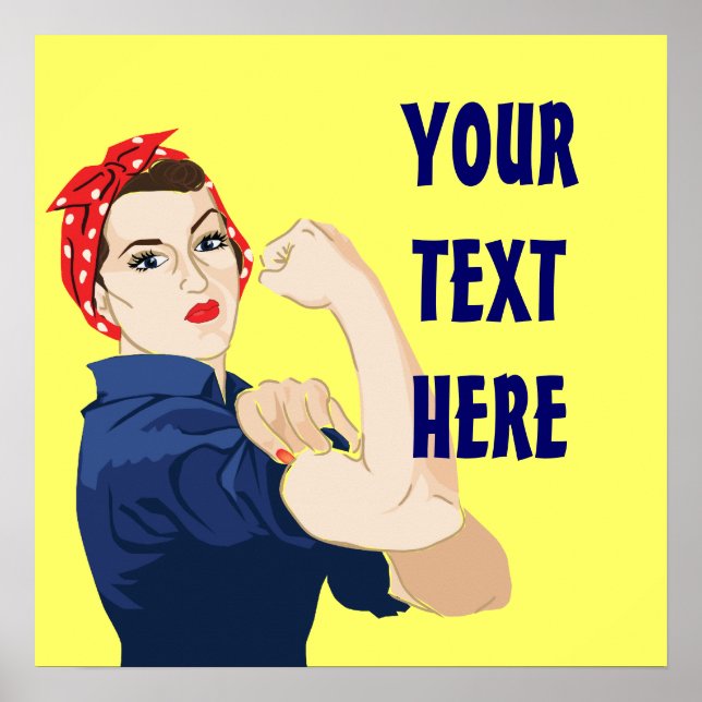 Póster Personalizable Rosie Riveter (Frente)