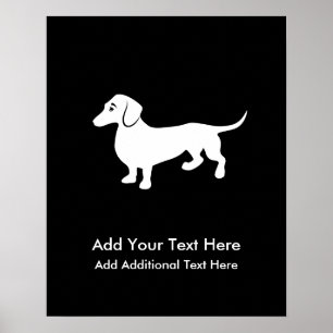 Póster Personalizable simple de Dachshund