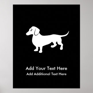 Póster Personalizable simple de Dachshund