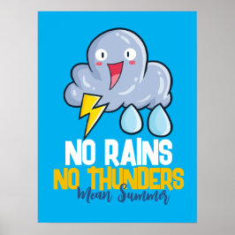 Póster Personalizable sin lluvias sin truenos