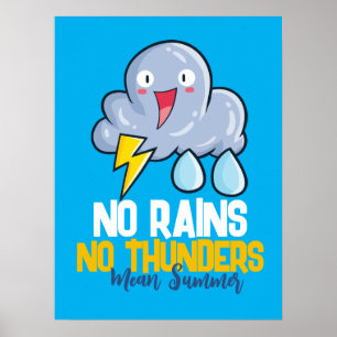 Póster Personalizable sin lluvias sin truenos