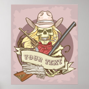 Póster Personalizable Skull