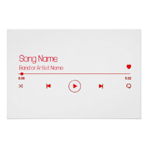 Póster Personalizable tu música favorita