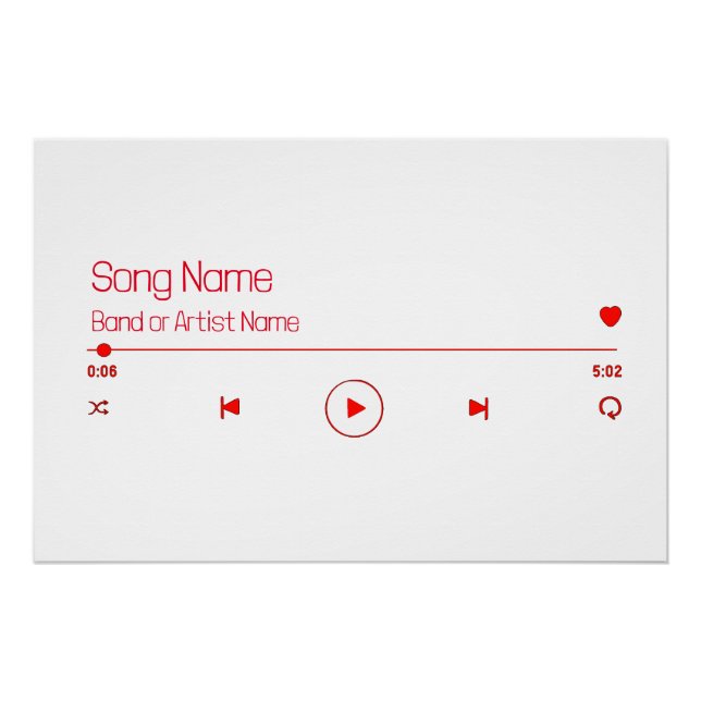 Póster Personalizable tu música favorita (Anverso)