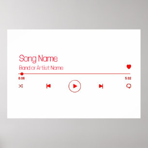 Póster Personalizable tu música favorita