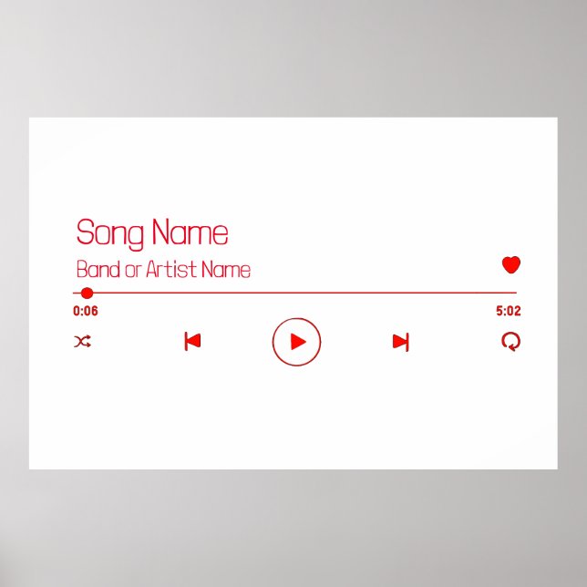 Póster Personalizable tu música favorita (Frente)