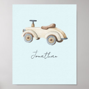 Póster Personalizable Vintage Toy Car