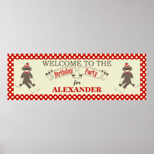 Póster Personalización de banner de la fiesta de cumpleañ