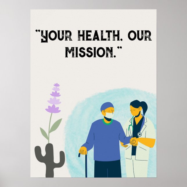 Póster Personalización de citas para hospital, centro méd (Frente)
