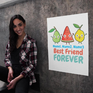 Póster Personalización de frutas ricas BFF