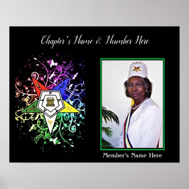 Póster Personalización de la foto de una estrella orienta (Frente)