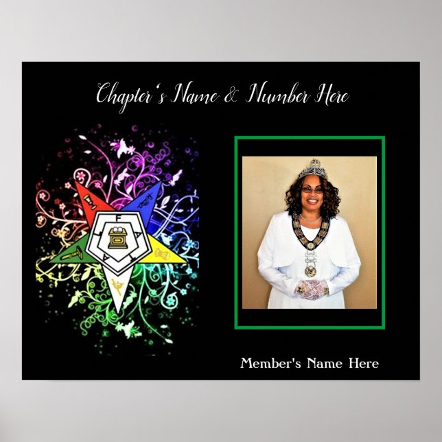 Póster Personalización de la foto de una estrella orienta (Frente)