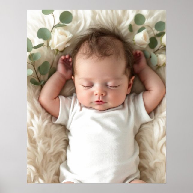 Póster Personalización de la foto del bebé (Frente)