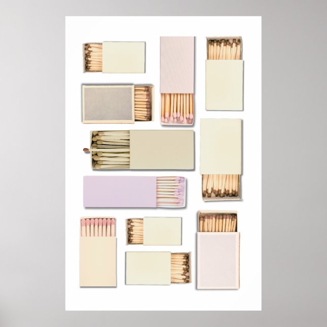 Póster Personalización de la plantilla Vintage Matchbox (Frente)