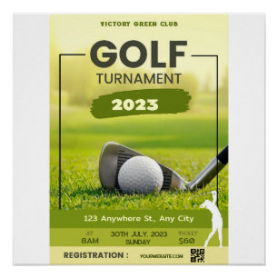 Póster Personalización del Torneo de Golf