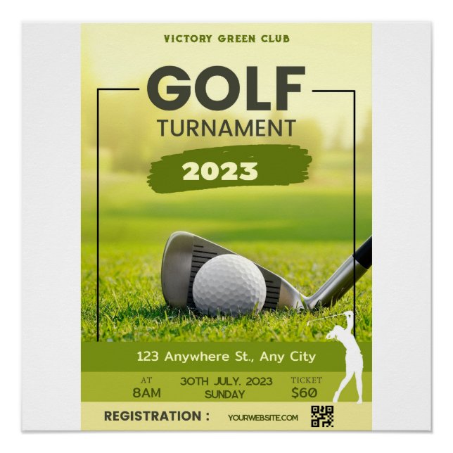 Póster Personalización del Torneo de Golf (Anverso)